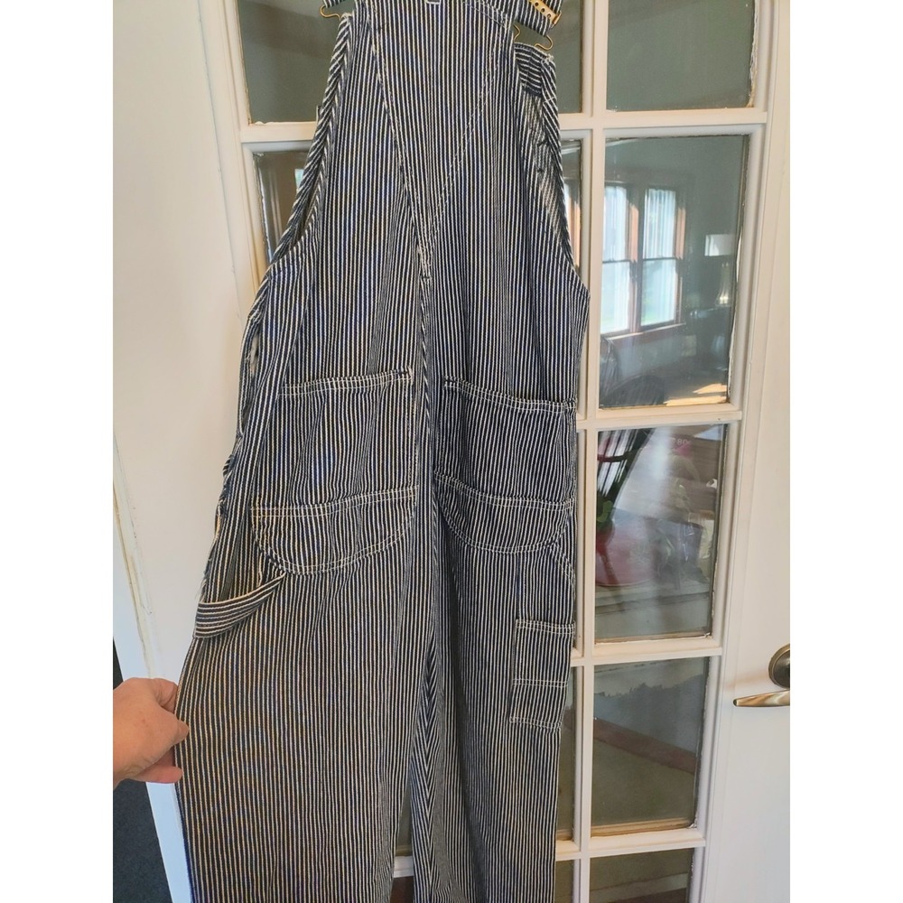 KEY Imperial Men's 30x30 Hickory Stripe Bib Overalls Railroad Workwear - Picture 7 of 8